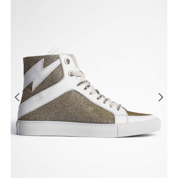 ZV1747 High Flash Sneakers Sparkle - size 37 - Blanc - Picture 1 of 10